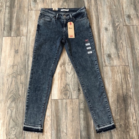 Levi’s 711 Skinny - Dark Gray/Blue - Midrise - Picture 2 of 5